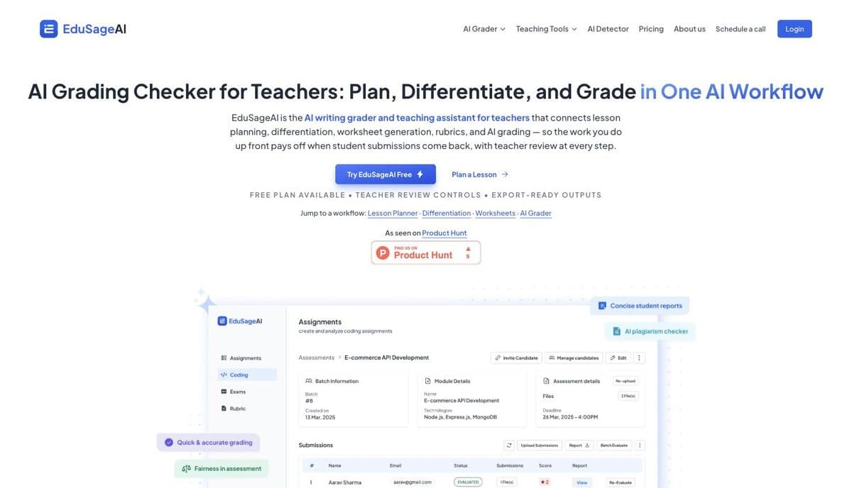 EduSageAI — AI grading platform built by GreyAlpha